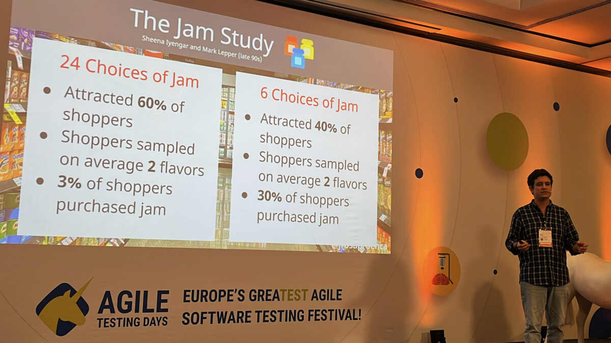 The jam study showed that we like more choices, but we decide faster with fewer choices