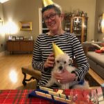 In addition to training and consulting, Lisa celebrates the new year with her pup!