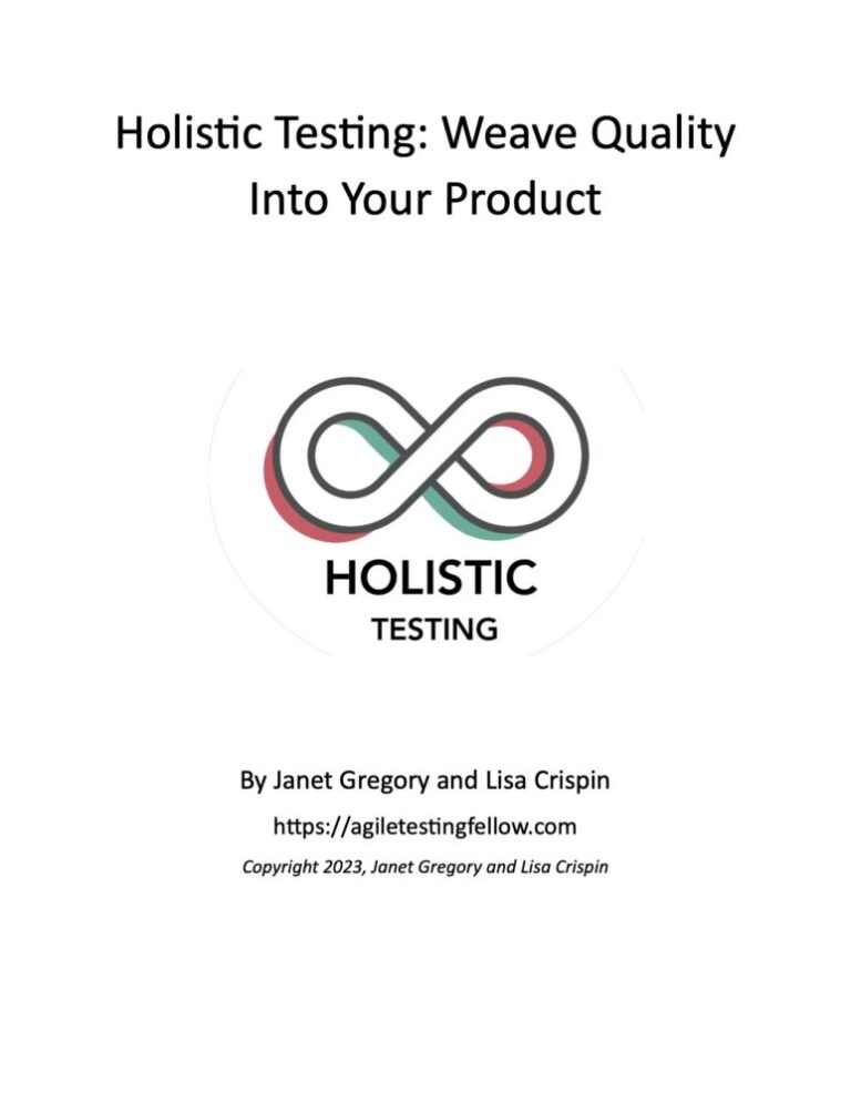 Mini-book "Holistic Testing: Weave Quality into your Product"