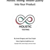 Cover of Holistic Testing: Weave Quality Into Your Product mini-book, with infinite holistic testing loop logo